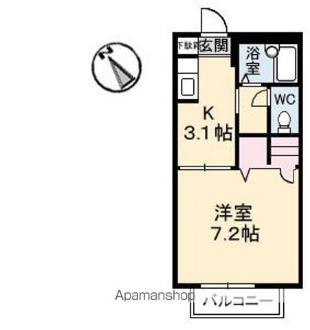 カーサKAWAUTIの間取り写真