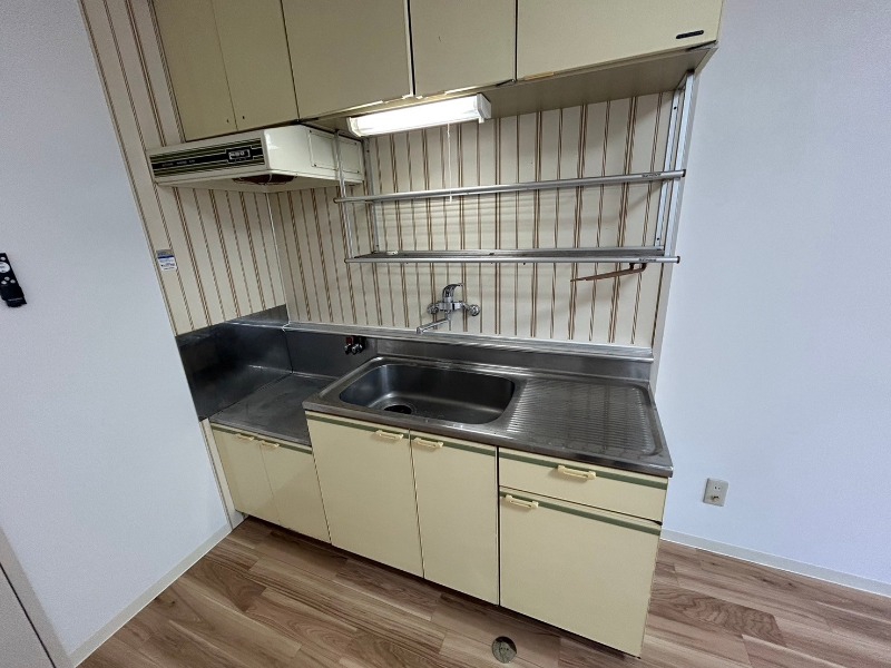 キッチン　洗い場が大きくて洗い物もしやすそうです。