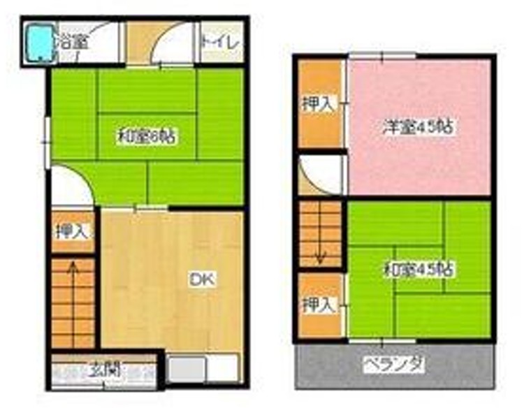 奥西借家B2号の間取り写真