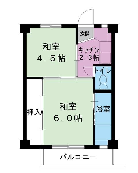 ビレッジハウス久保3号棟の間取り写真