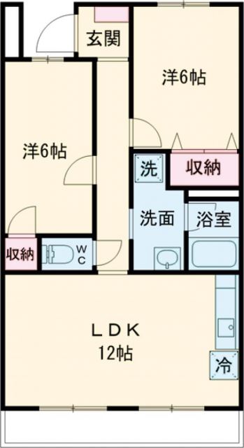 ラーレ前橋Aの間取り写真