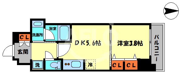 ラクラス本町東の間取り写真