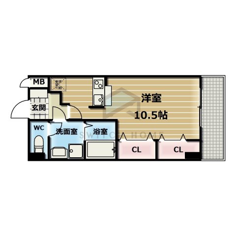 近鉄奈良線 布施駅 徒歩5分 8階建 築15年の間取り写真