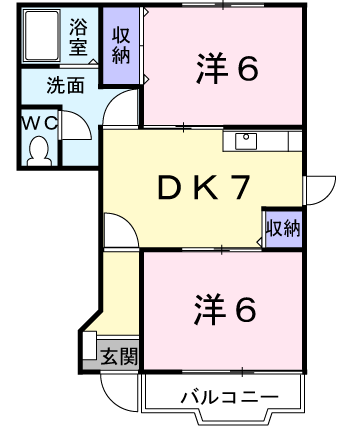 サンテラス京Bの間取り