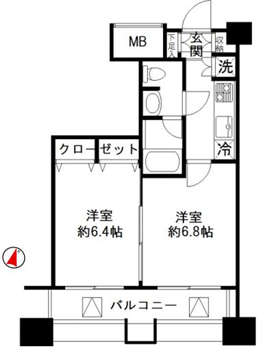 パレステュディオ神楽坂citytowerの間取り