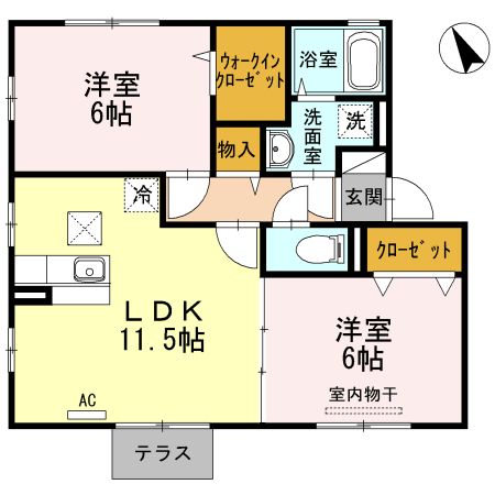 セジュール戸手の間取り