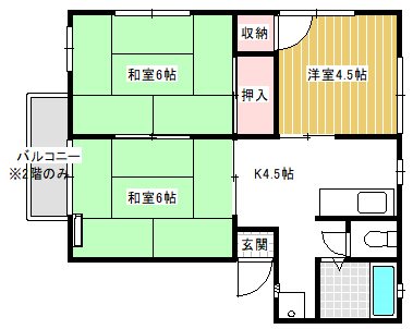 【サンパレス藤山の間取り】