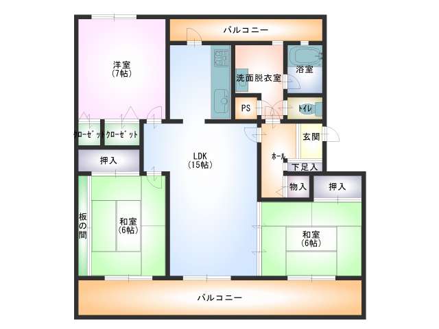 テレパレス八戸売市の間取り