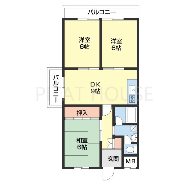 ヤマイチＰＬＡＺＡシカゴの間取り