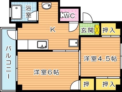 Renatus上津役（レナトゥス上津役）IIの間取り