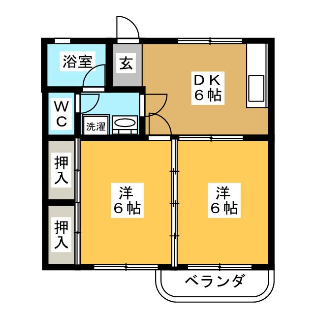 フロンティア１２０　シャトレーヌＢの間取り