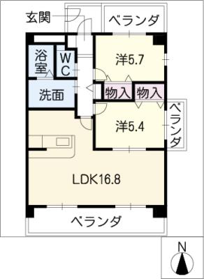 リトルリバーＤ棟の間取り