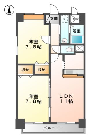 Ｓテイト新山口の間取り