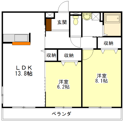 幸マンションIIの間取り