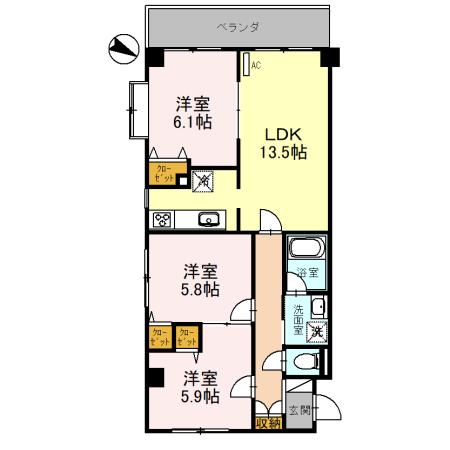 シャインヒル　IIIの間取り