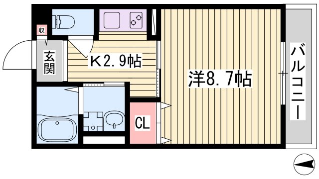 シエスタ別館Northの間取り