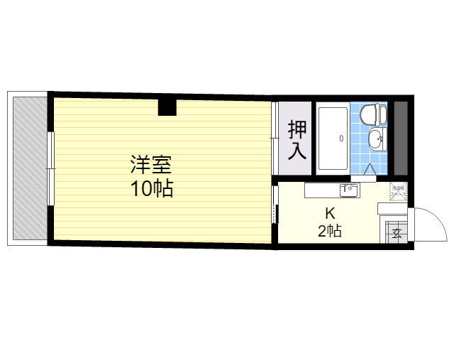 サンハイツ鶴崎の間取り