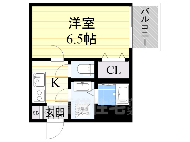 大阪市住之江区西住之江のマンションの間取り