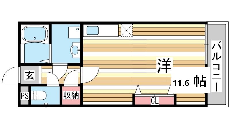 神戸市長田区高取山町のマンションの間取り