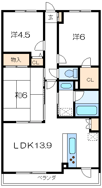 【江戸川区南葛西のマンションの間取り】