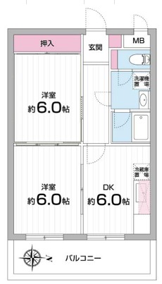 東府中マンションの間取り