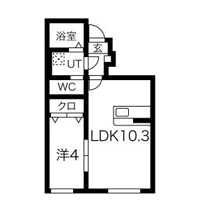 フルールポミエB棟の間取り