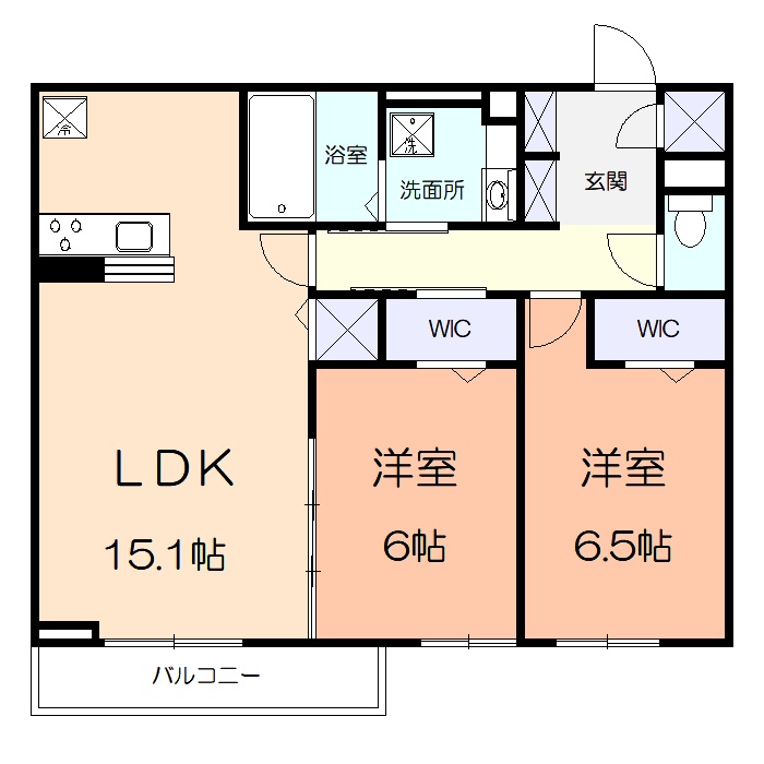 ハレオリナの間取り