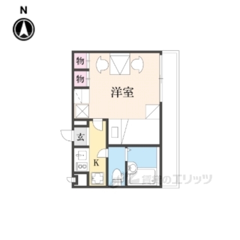 橿原市大垣町のアパートの間取り