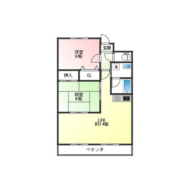 揖斐郡揖斐川町脛永のアパートの間取り