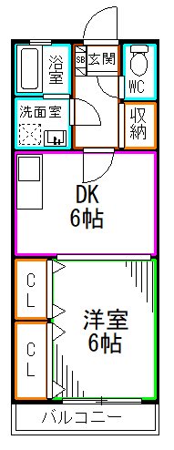 杉並区阿佐谷南のアパートの間取り