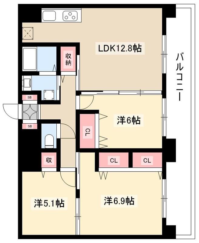 一社マサキビル88の間取り