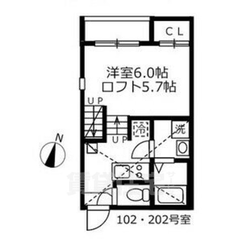 名古屋市熱田区木之免町のアパートの間取り