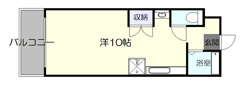 エクセレント宇宿　鹿児島市賃貸マンションの間取り