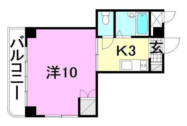 松山市山越のマンションの間取り