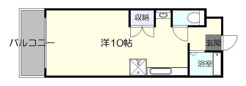 鹿児島市宇宿のマンションの間取り