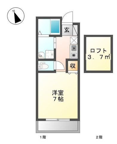 平塚市上平塚のアパートの間取り