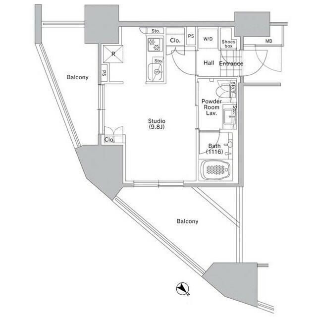 コンフォリア渋谷ＷＥＳＴの間取り