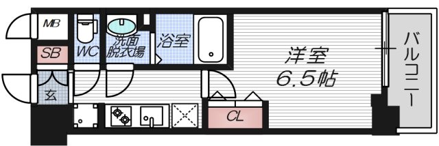 【プレサンスOSAKA西中島リエゾンの間取り】