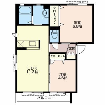 プラージュ（広野）の間取り