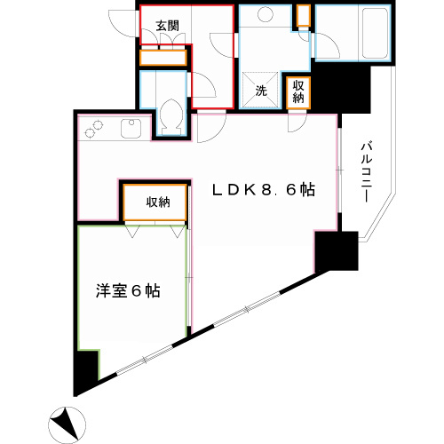 ベルジュール武蔵野中町の間取り