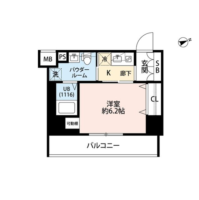 プレール・ドゥーク門前仲町IIの間取り