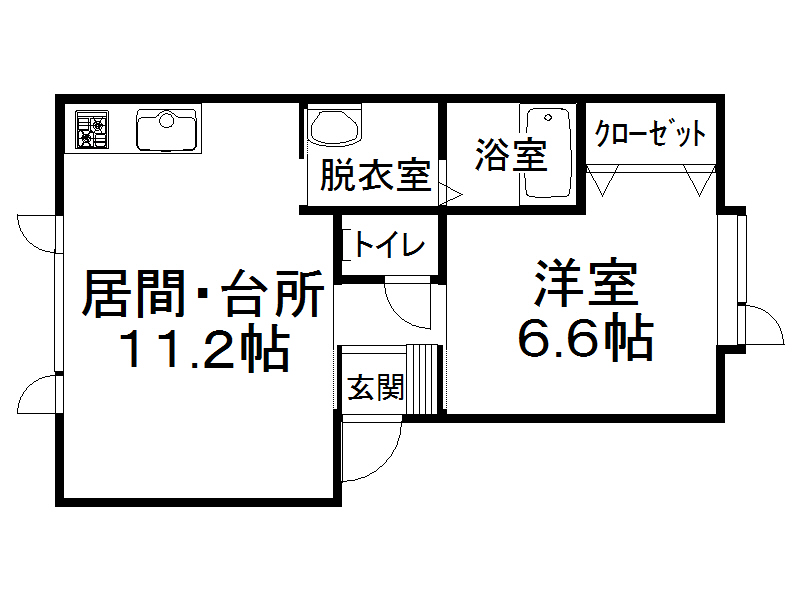 ハスコート豊頃Iの間取り