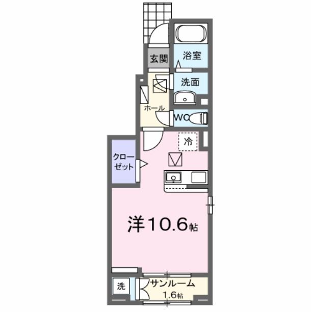 二本松市向原のアパートの間取り