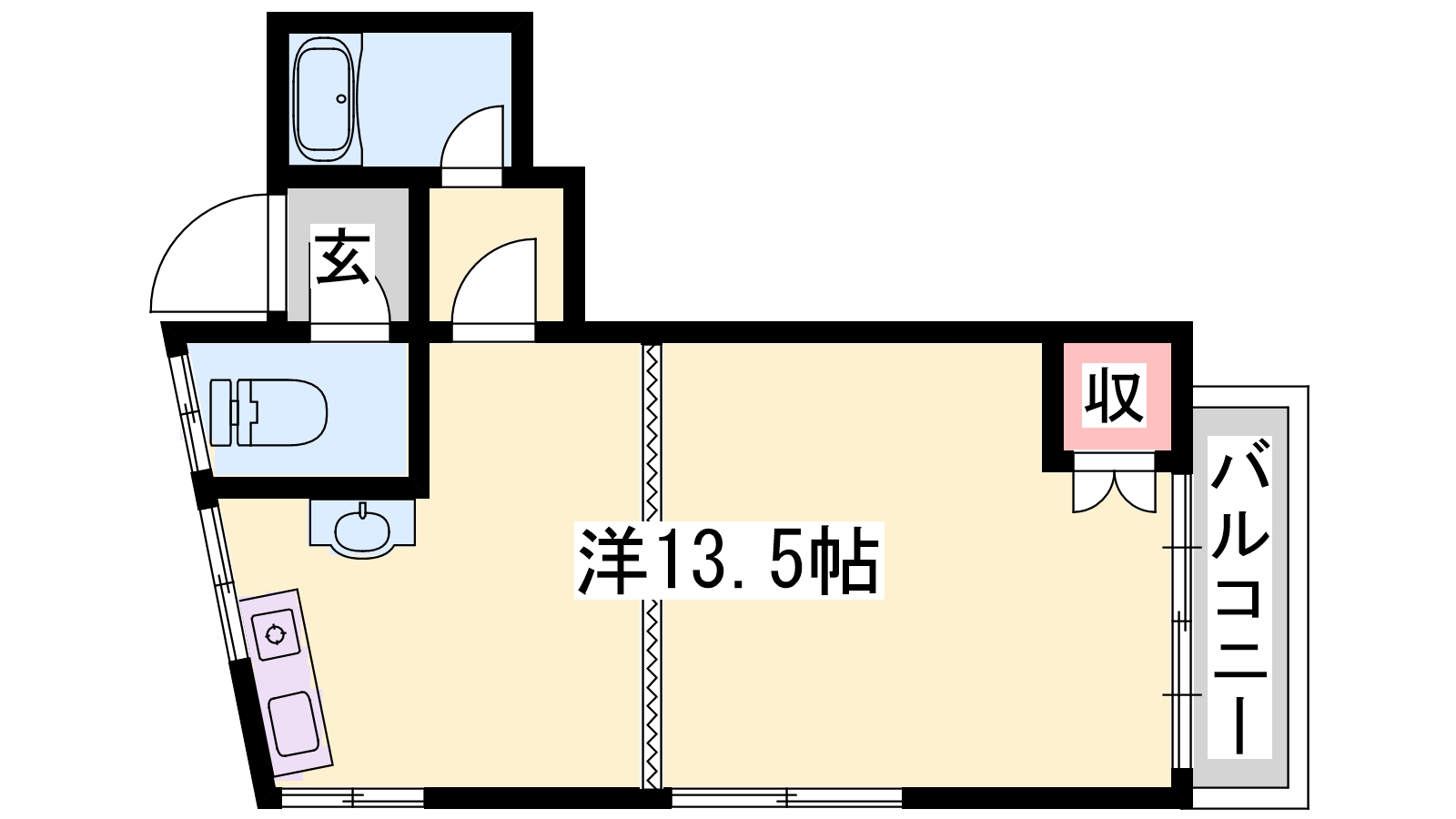 姫路市新在家本町のアパートの間取り