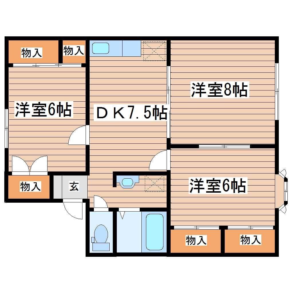 コートエスプリDの間取り