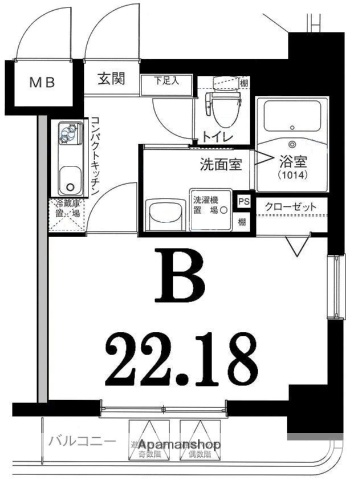 グリフィン横浜・東口の間取り