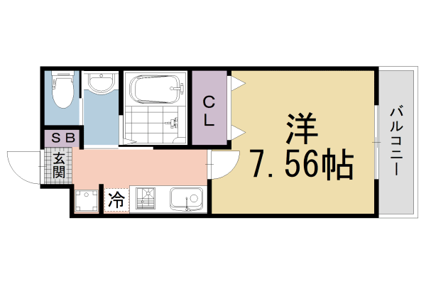 【京都市伏見区深草西浦町８丁目のアパートの間取り】