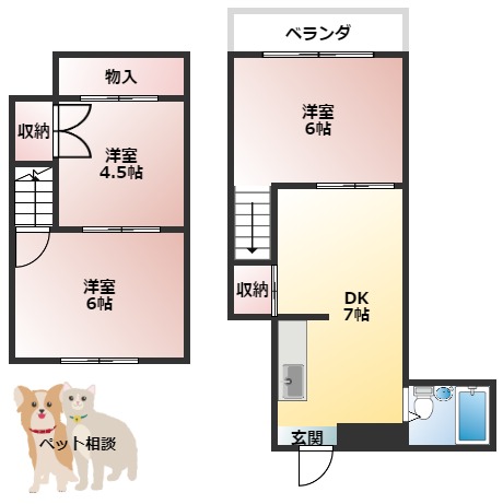 トゥリオ一ニ守口B棟の間取り