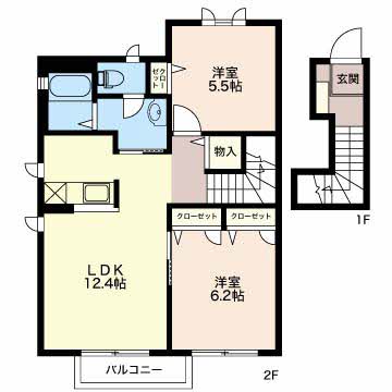 カジュアルスクエアI号館の間取り