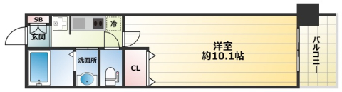 レジディア三宮東の間取り